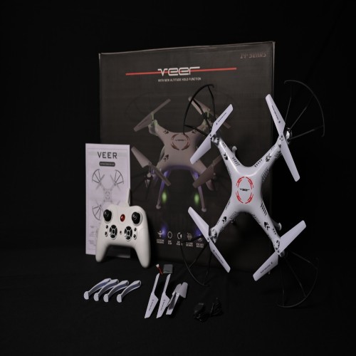 ELECTROBOTIC VEER 360 | ALTITUDE HOLD DRONE | DOUBLE BATTERY DOUBLE FUN | Drone With 2.4GHZ Remote Control ( Red )